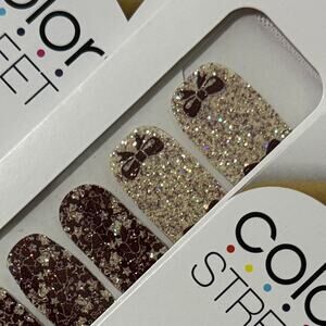 New Color Street “Cookie Swap” Rare HTF Christmas Holiday Glitter Nail Strips